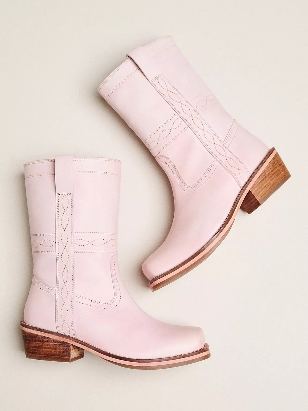 New Anthropologie Matisse Jackson Western Boots Pink